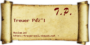 Treuer Pál névjegykártya
